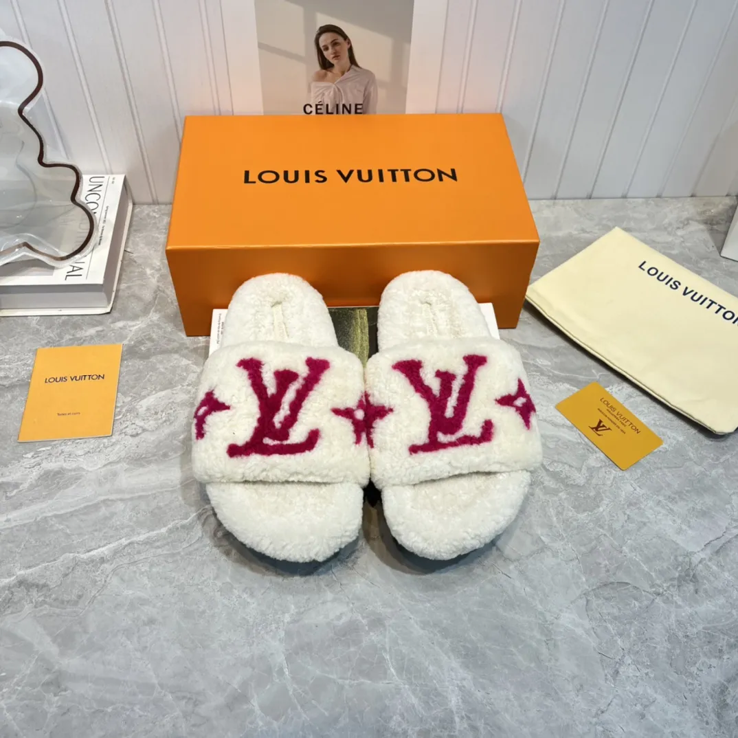 Louis Vuitton 新作ウールスリッパ ピンク クラシック