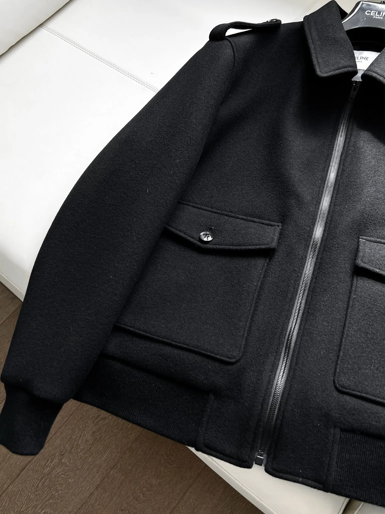 CELINE黒両面カシミヤウエストジャケット新作 - 画像 (7)