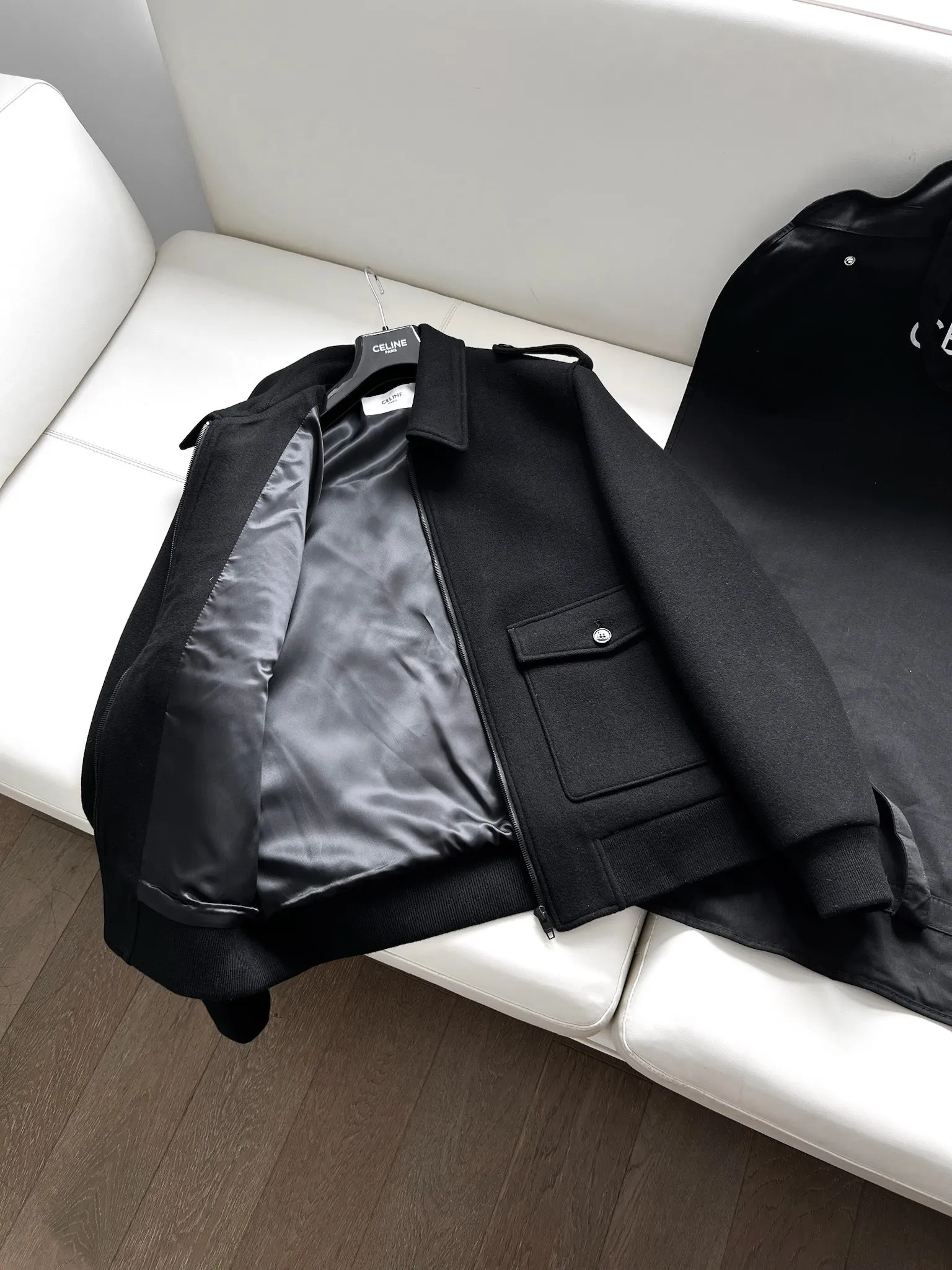 CELINE黒両面カシミヤウエストジャケット新作 - 画像 (9)
