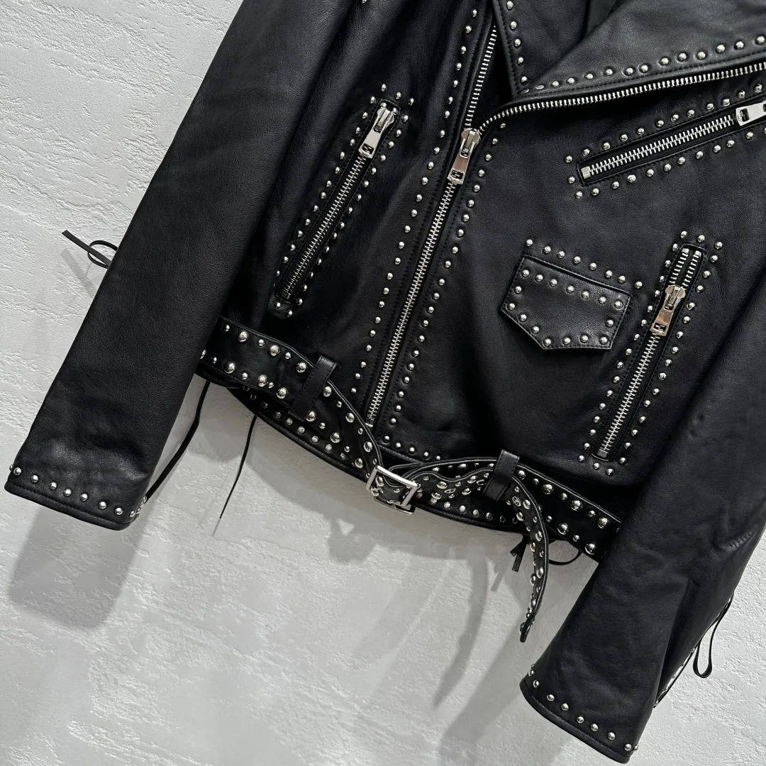 セリーヌ新作黒レザージャケットフード付き - 画像 (4)