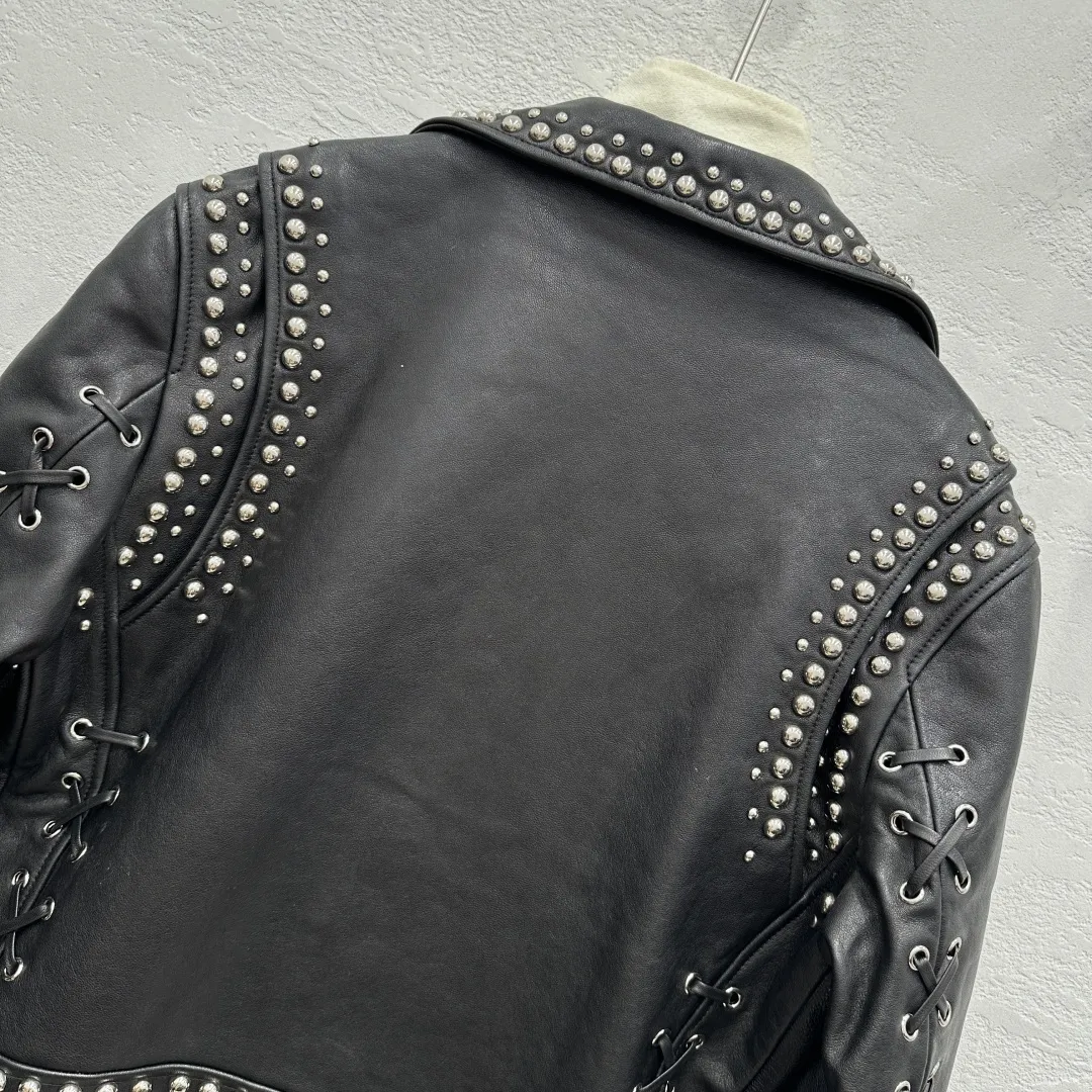 セリーヌ新作黒レザージャケットフード付き - 画像 (7)