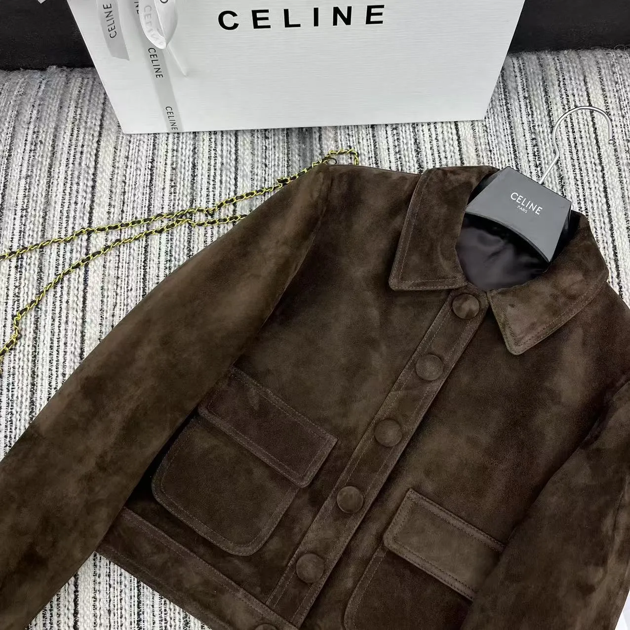 CELINE新作黒翻領レザージャケット - 画像 (4)