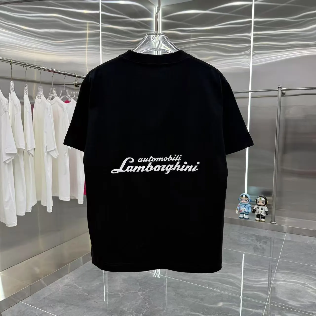 Balenciaga 黒色 厚板シリコンプリントTシャツ - 画像 (8)