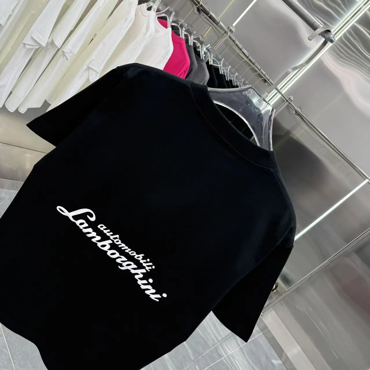 Balenciaga 黒色 厚板シリコンプリントTシャツ - 画像 (9)