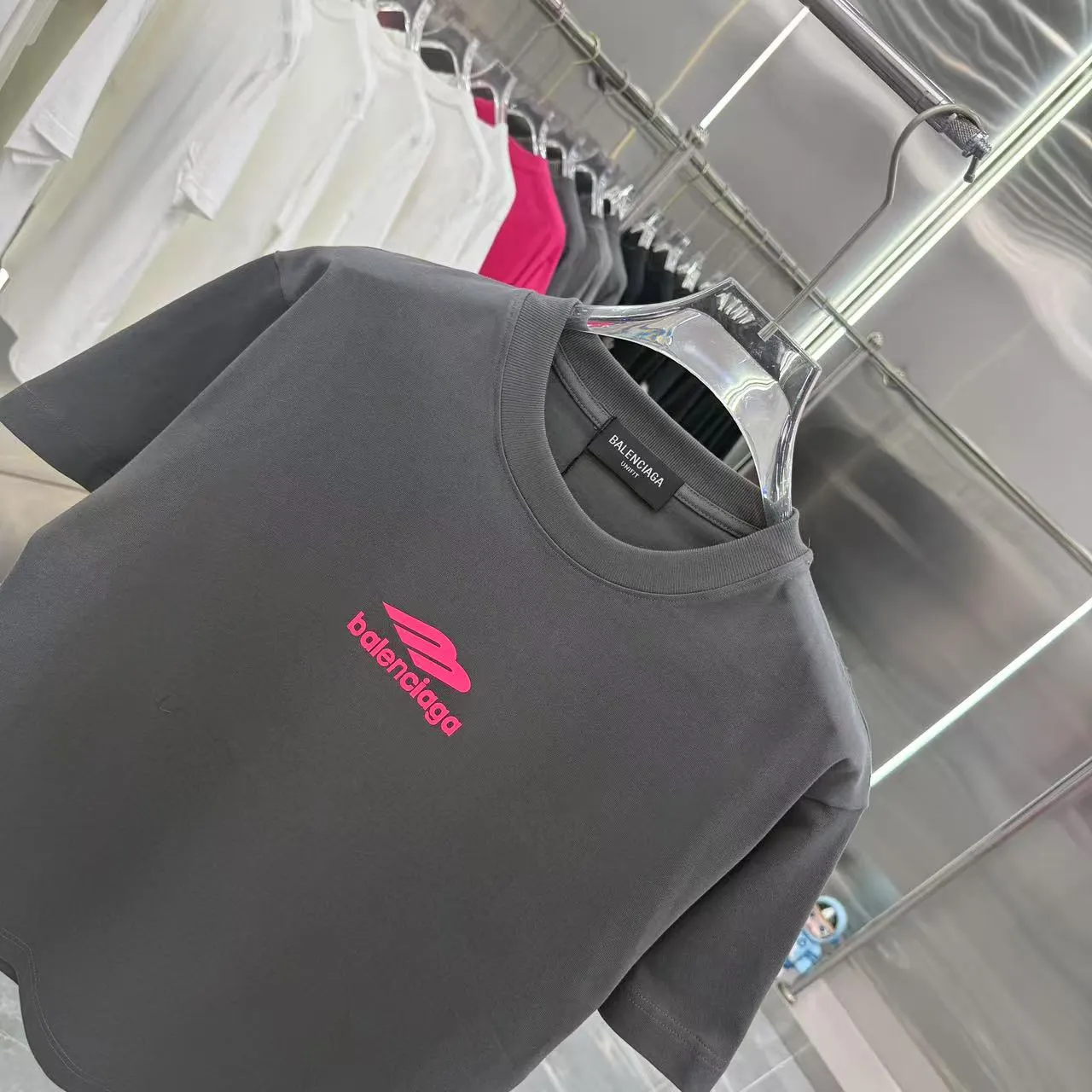 Balenciaga パリブラック厚板シリコンTシャツ - 画像 (4)