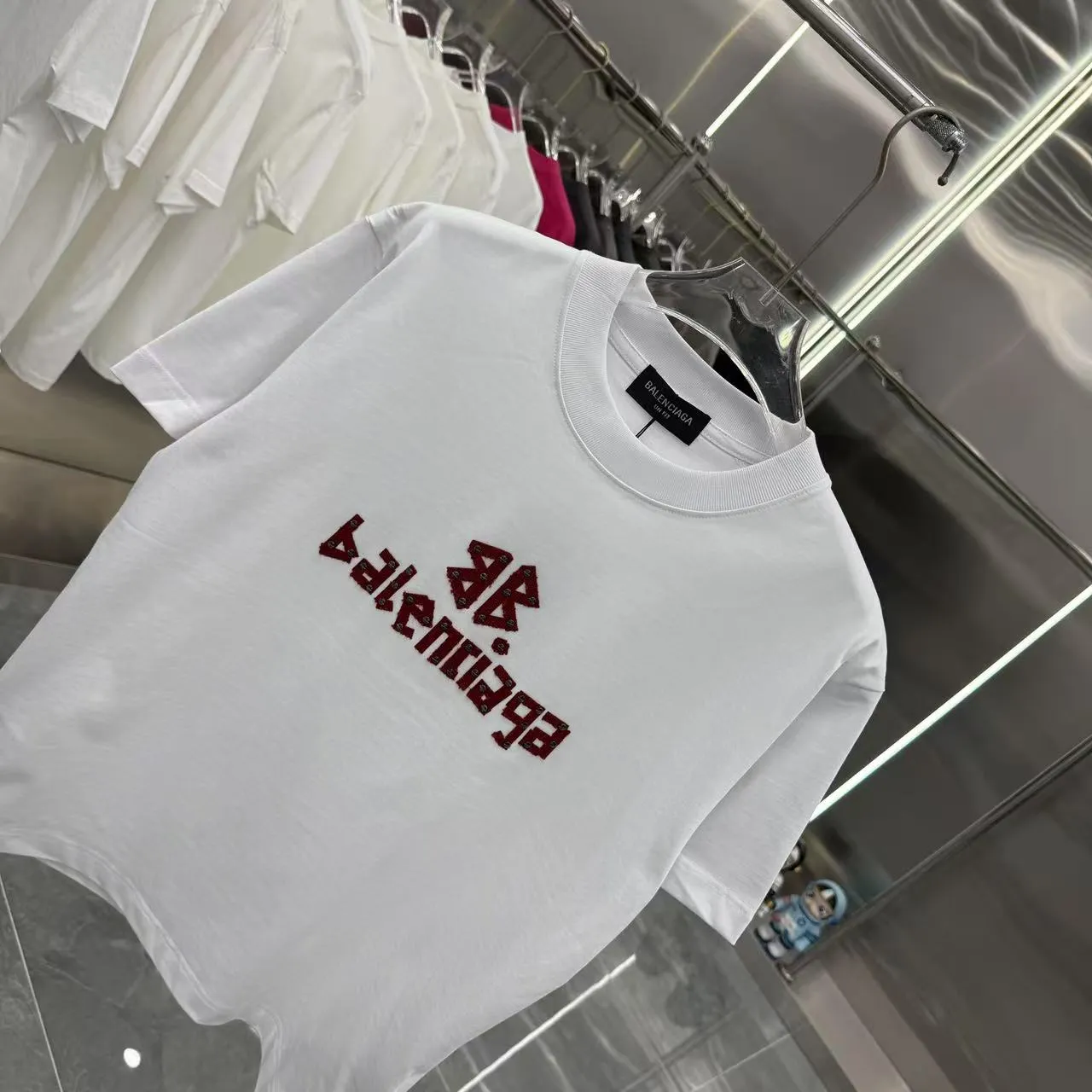 Balenciaga 白 Tシャツ 2025新作 ゆったり - 画像 (4)