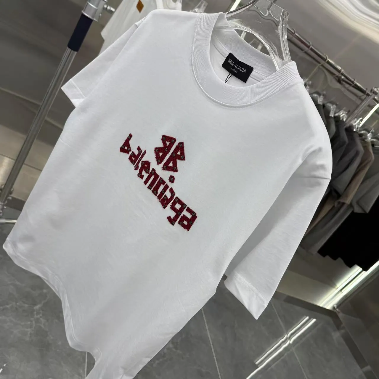 Balenciaga 白 Tシャツ 2025新作 ゆったり - 画像 (5)