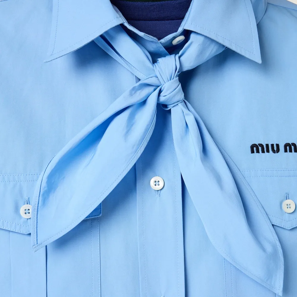 Miu Miu 青 カレッジスタイルシャツ - 画像 (3)