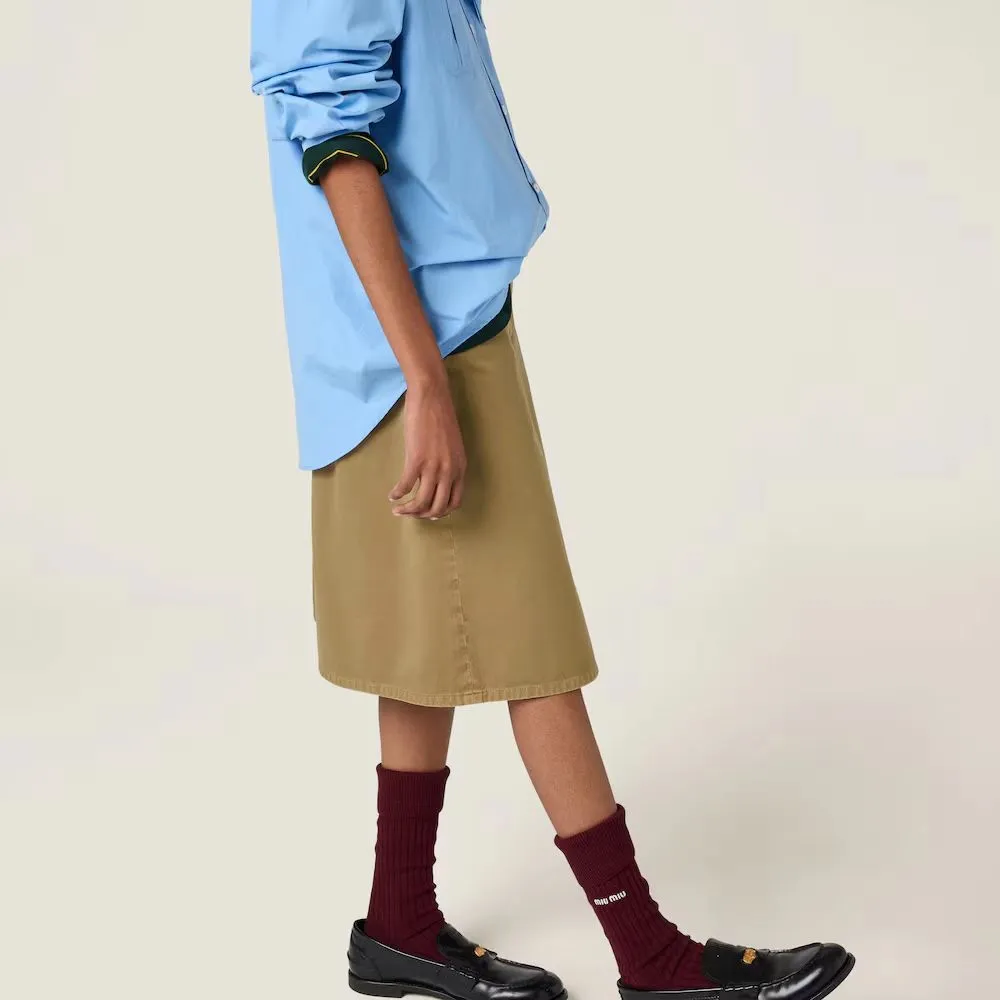 Miu Miu 青 カレッジスタイルシャツ - 画像 (6)