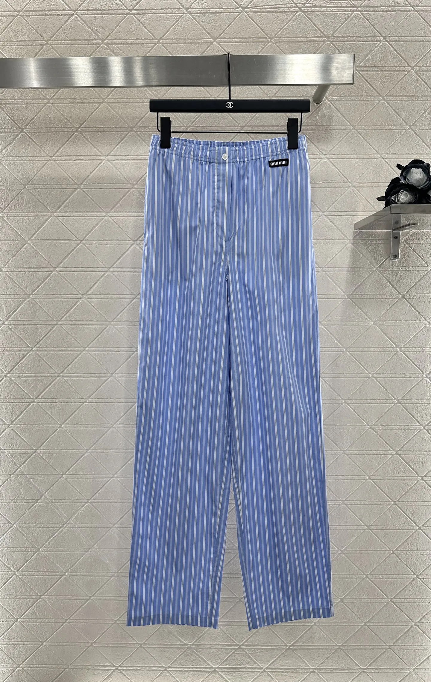 Miumi*2025新作青ストライプシャツセット - 画像 (9)