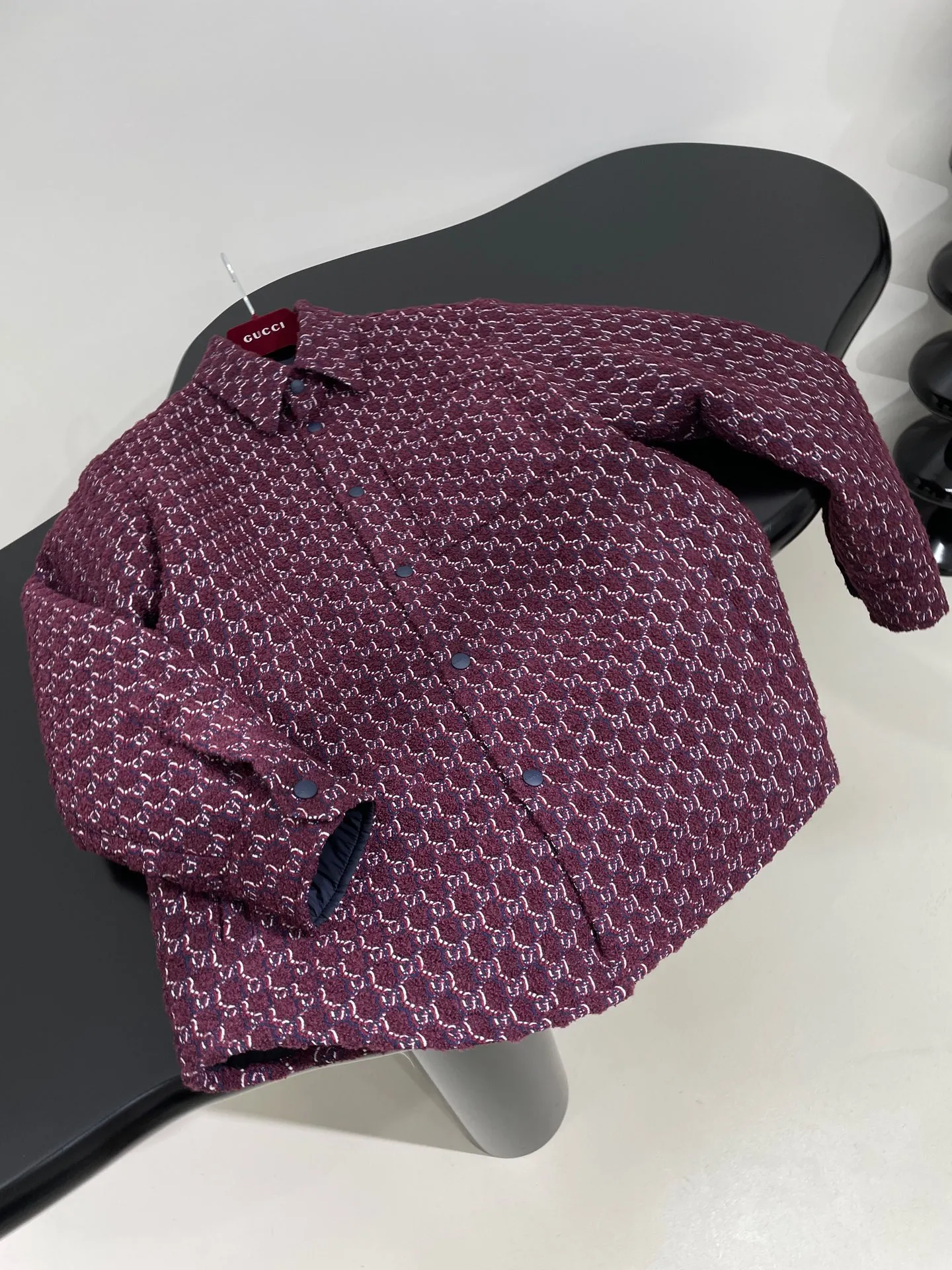 Gucci新作ノットベルベットウールジャケットアンゴラレッド - 画像 (8)