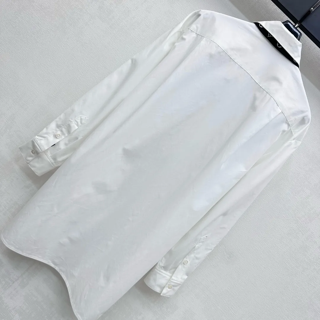 Louis Vuitton シルク長袖シャツ 白 - 画像 (8)