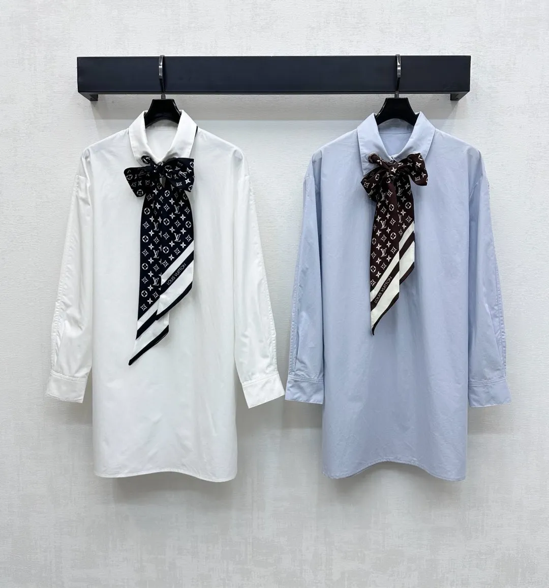 Louis Vuitton シルク長袖シャツ 白 - 画像 (9)