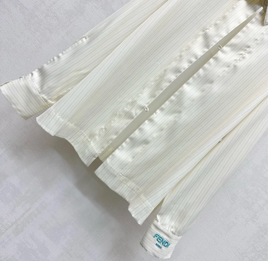 Fendi新作青ストライプシャツリバーシブルカラー - 画像 (6)