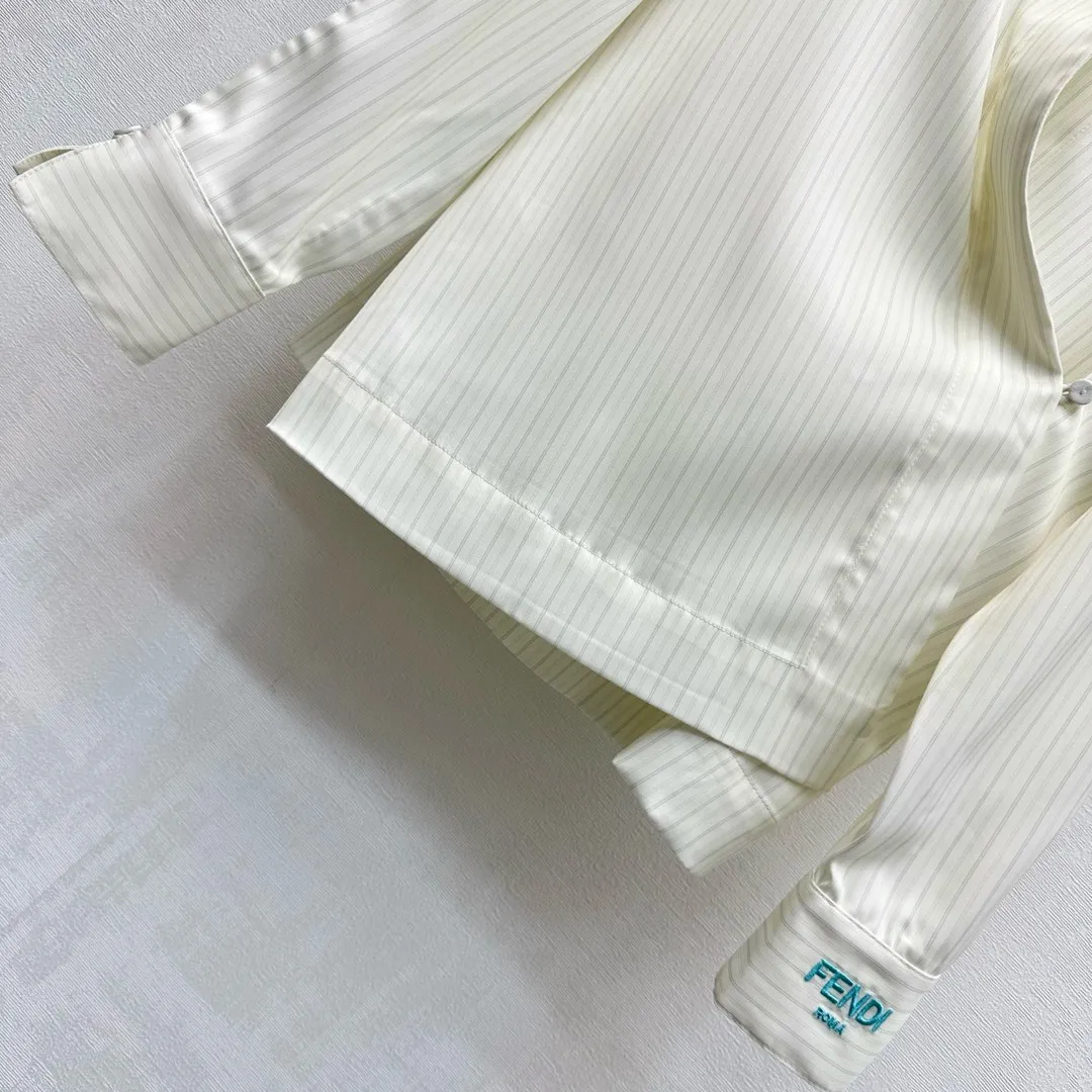Fendi新作青ストライプシャツリバーシブルカラー - 画像 (7)