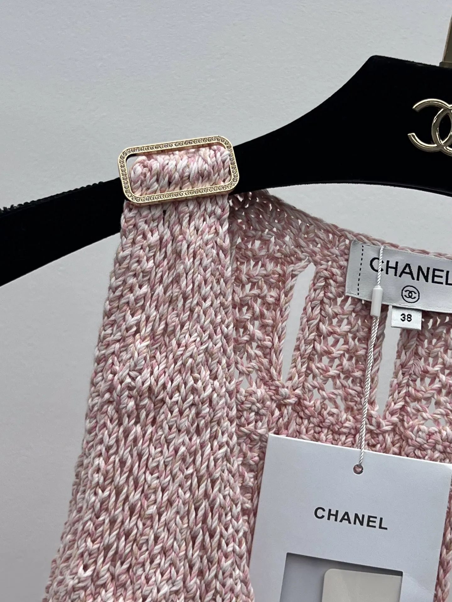 Chanel ピンク蝶結装飾レースドレス - 画像 (4)
