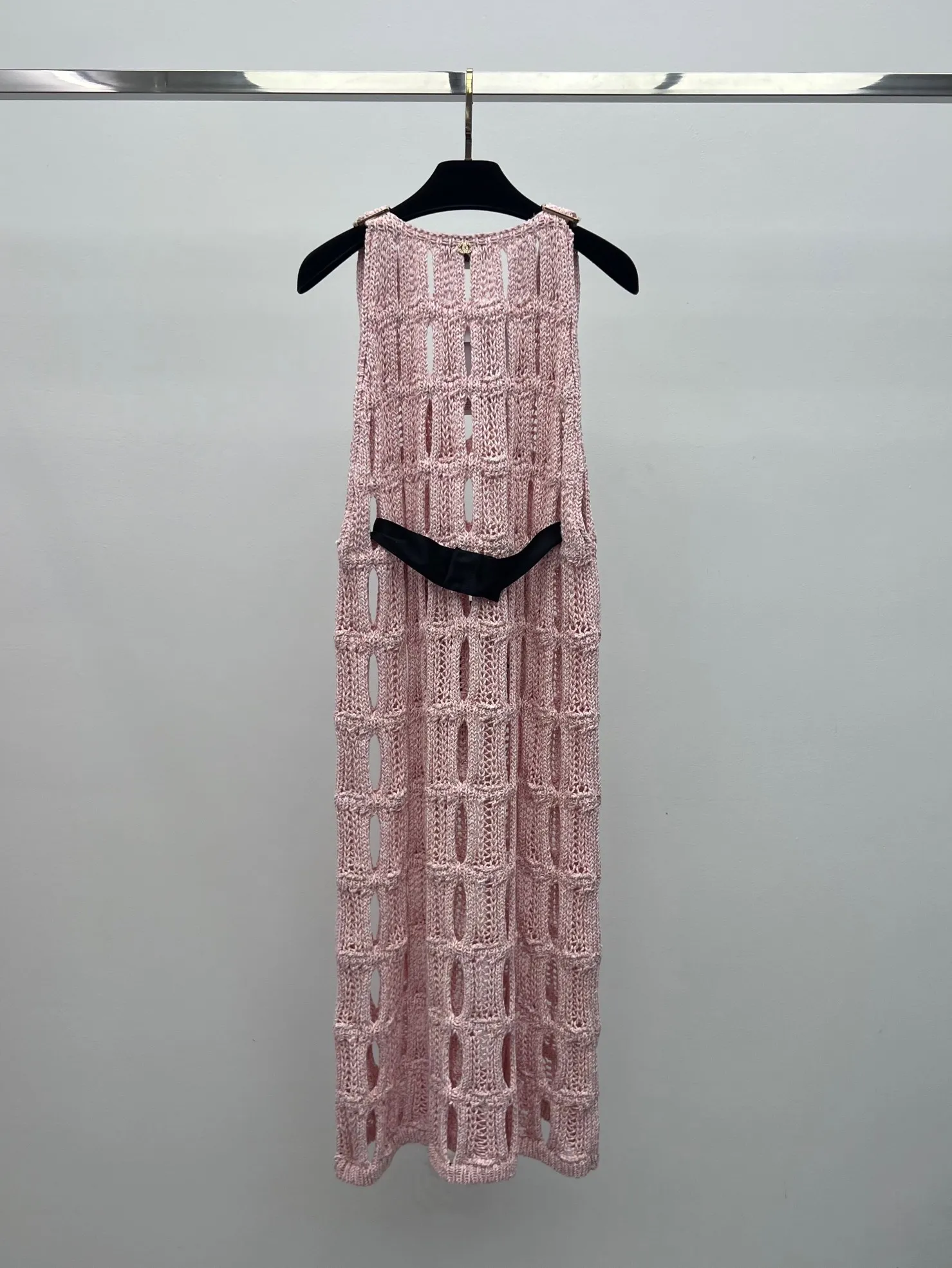 Chanel ピンク蝶結装飾レースドレス - 画像 (7)