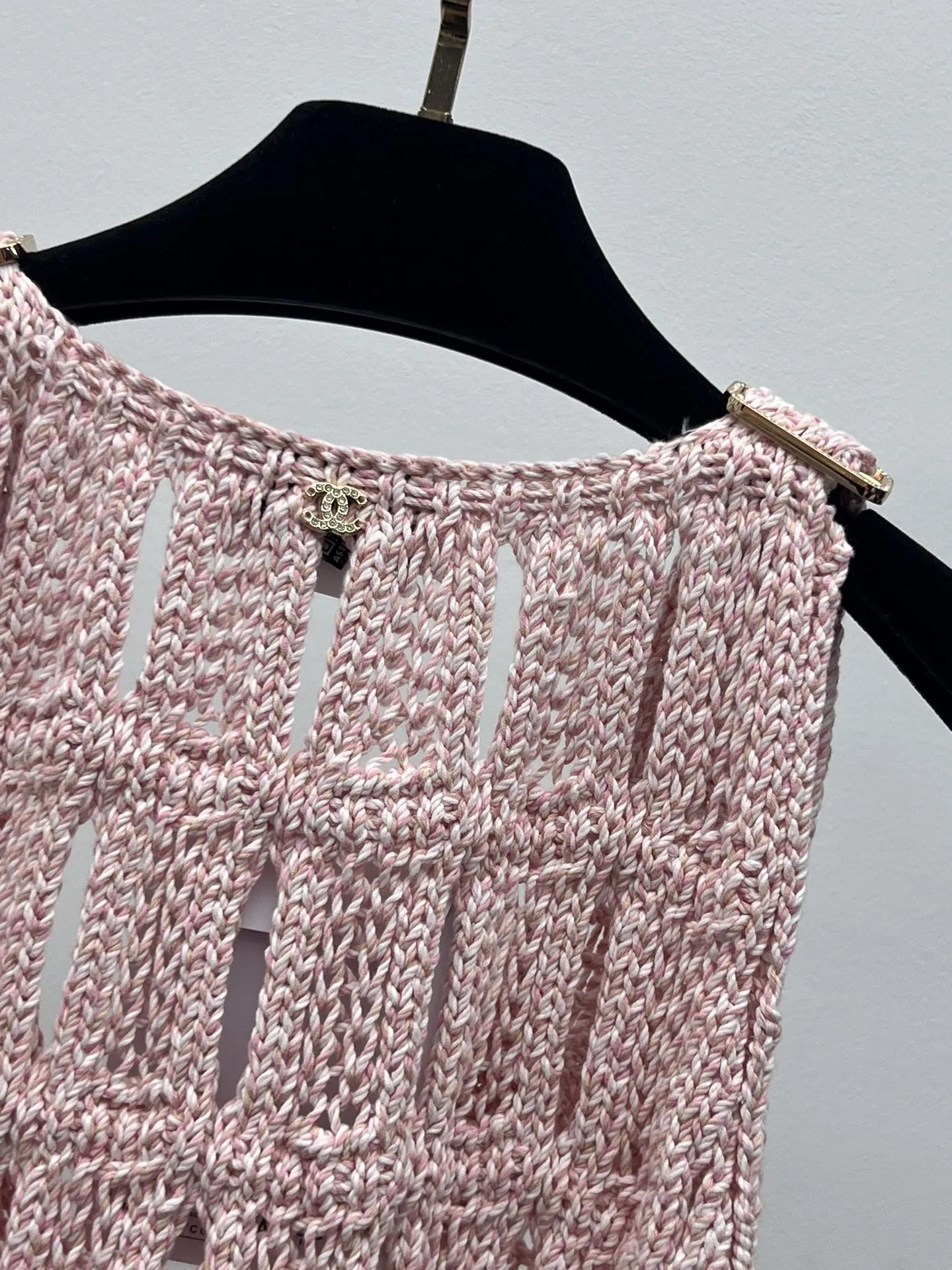 Chanel ピンク蝶結装飾レースドレス - 画像 (8)