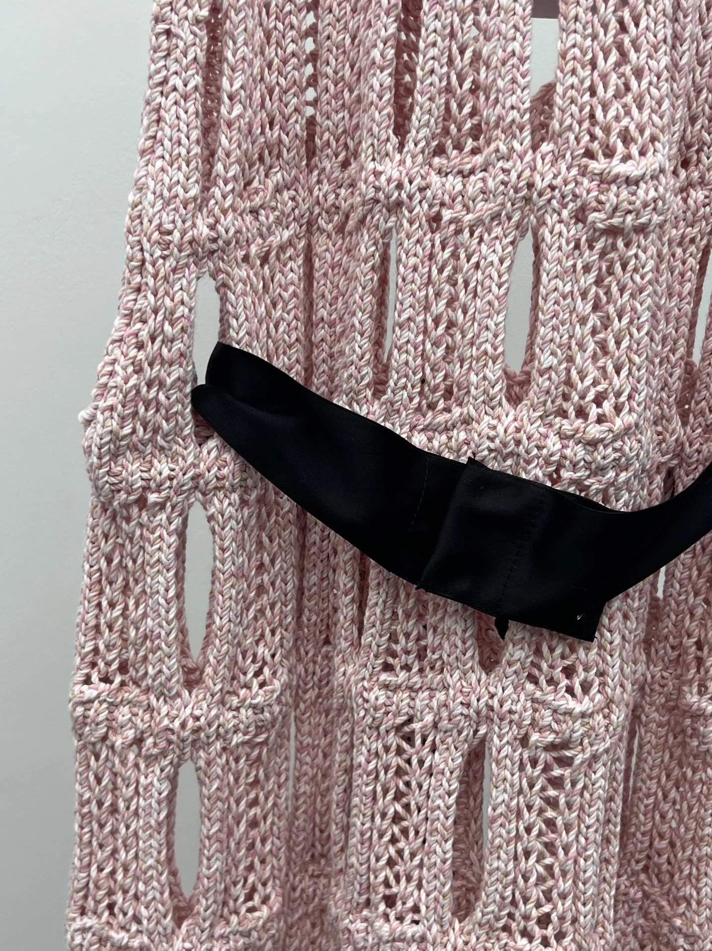 Chanel ピンク蝶結装飾レースドレス - 画像 (9)