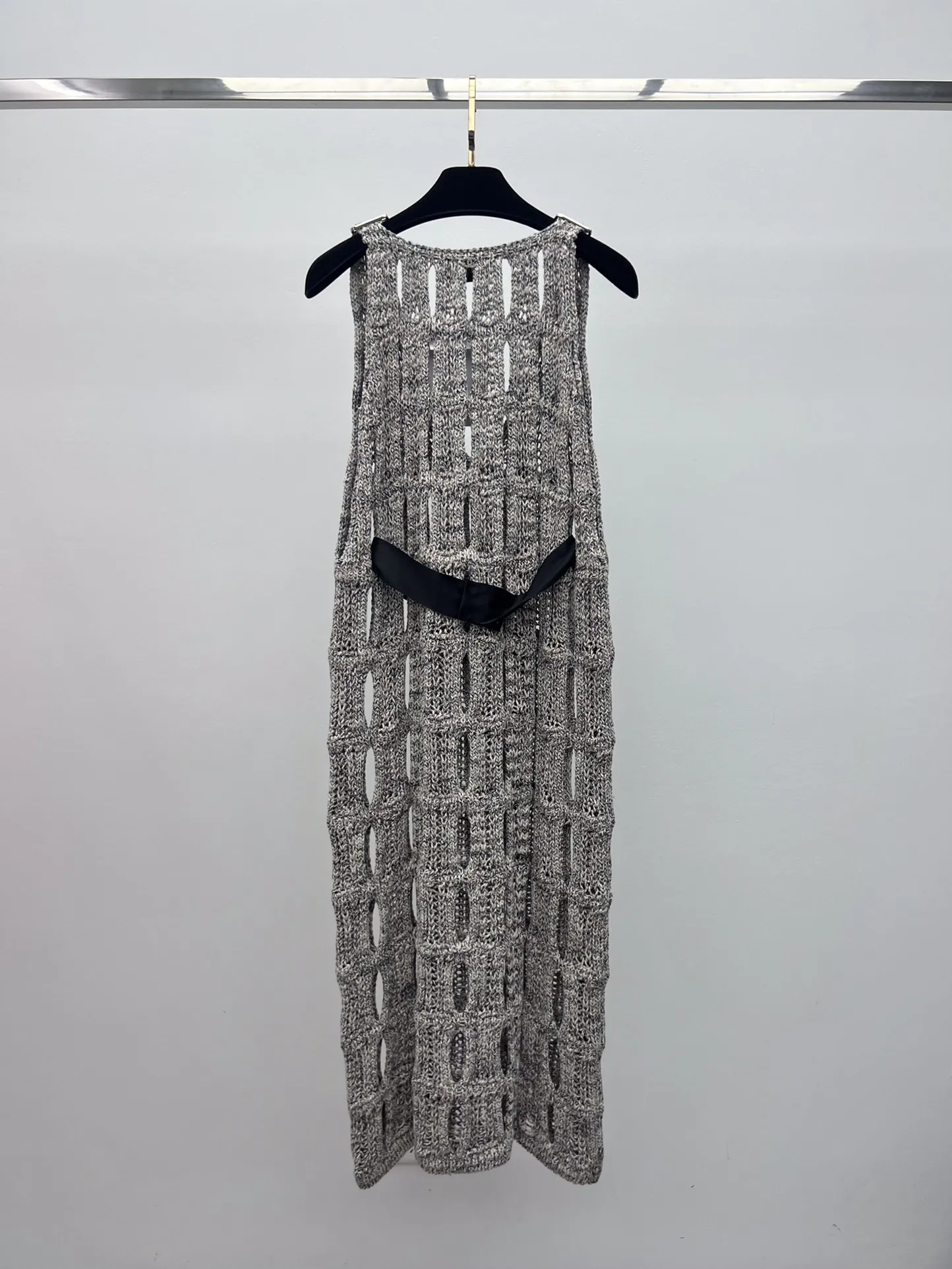 Chanel グレー蝶結びレースドレス - 画像 (7)