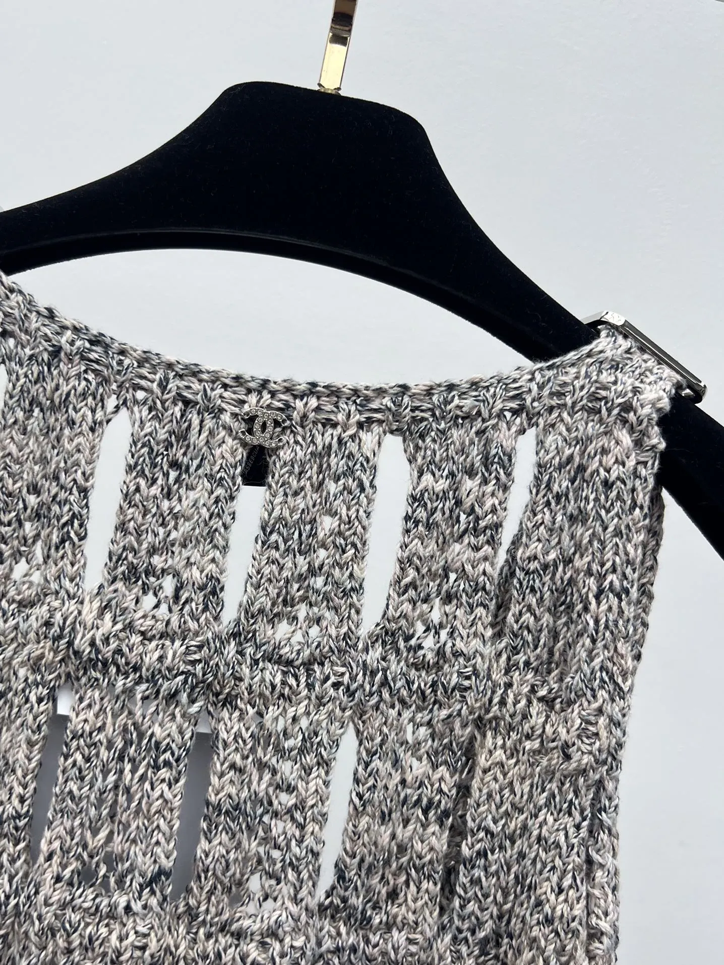 Chanel グレー蝶結びレースドレス - 画像 (8)