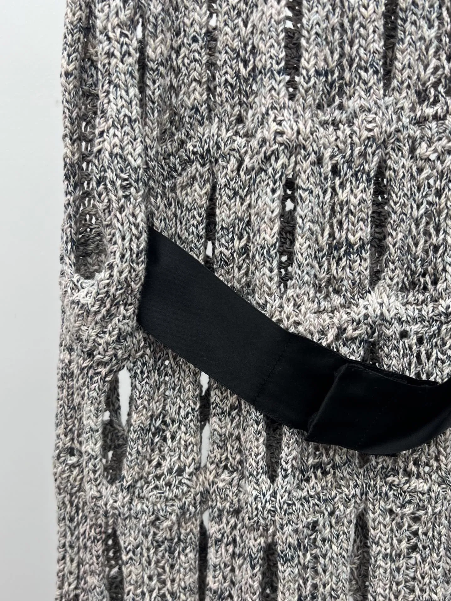 Chanel グレー蝶結びレースドレス - 画像 (9)