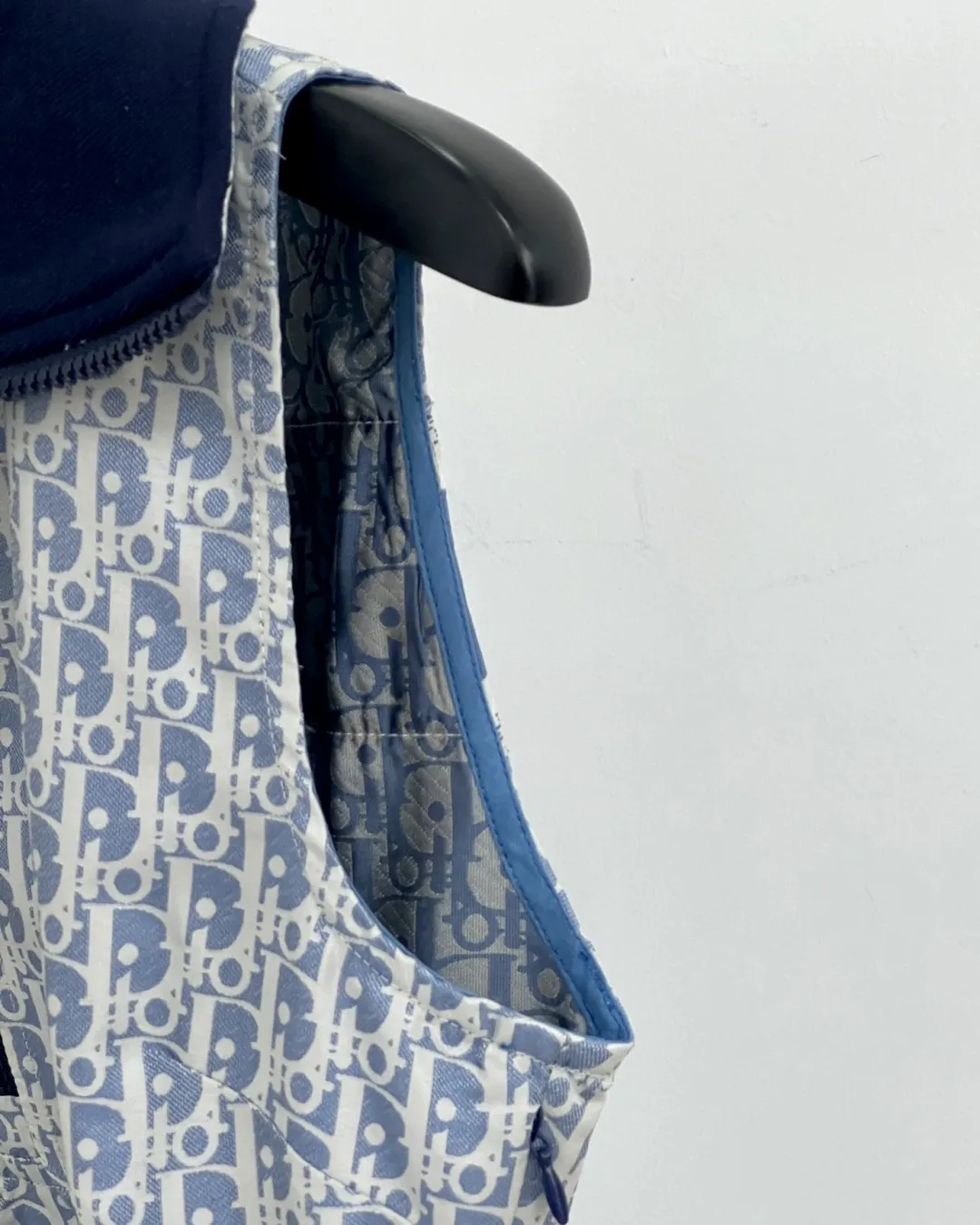 DIOR ブルー刺繍提花ワンピースドレス - 画像 (3)