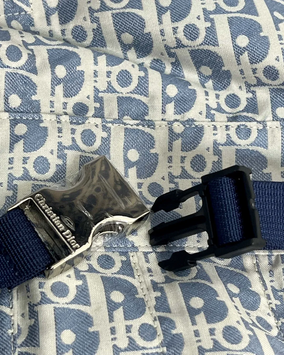 DIOR ブルー刺繍提花ワンピースドレス - 画像 (4)