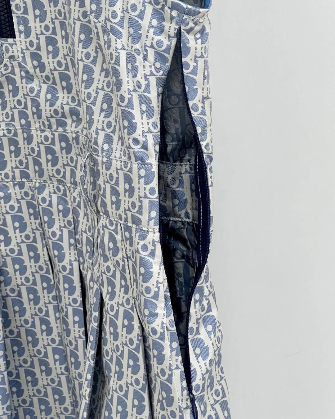 DIOR ブルー刺繍提花ワンピースドレス - 画像 (5)