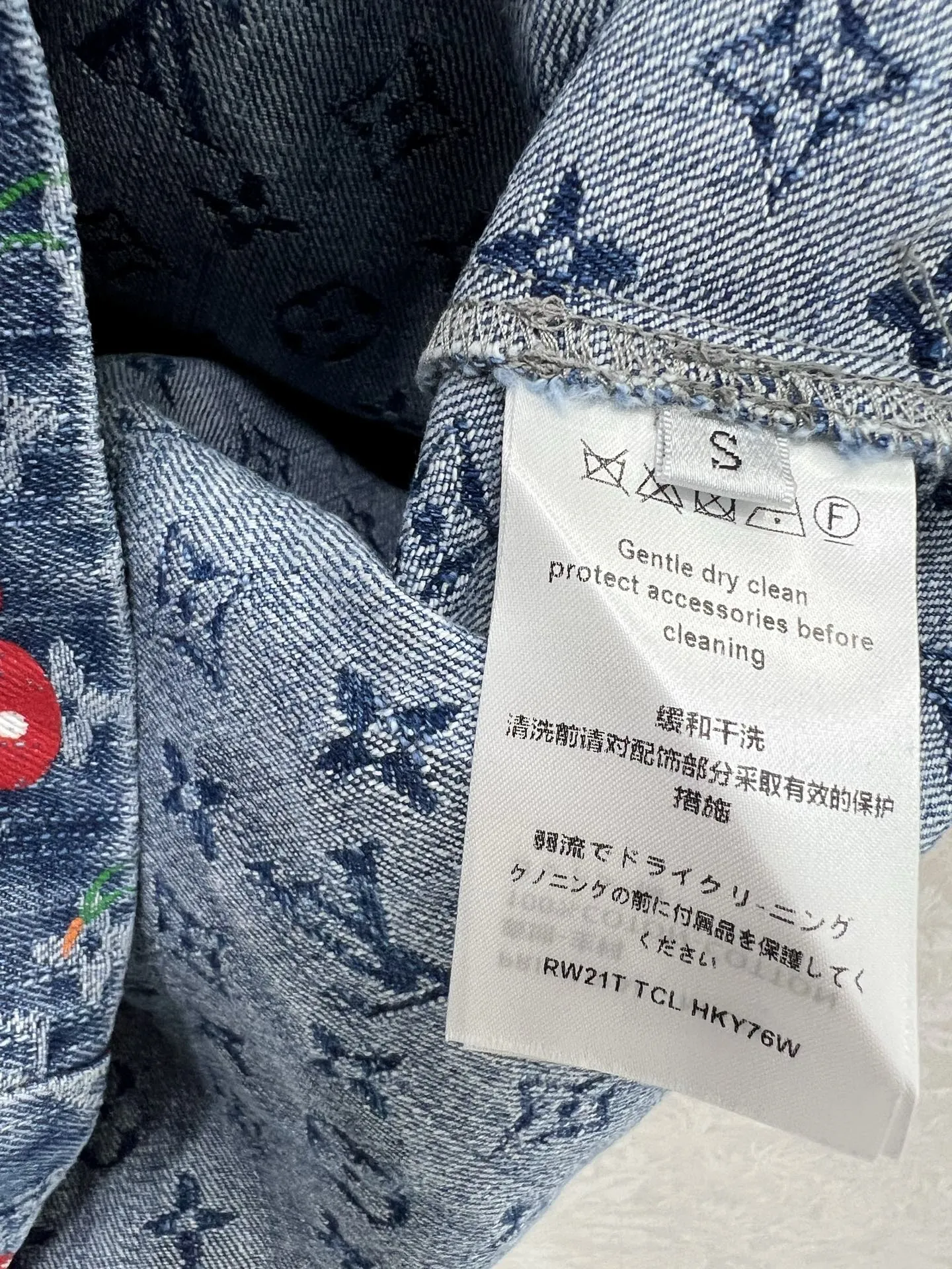 Louis Vuitton 25新款樱桃ブルーデニムワンピース - 画像 (8)