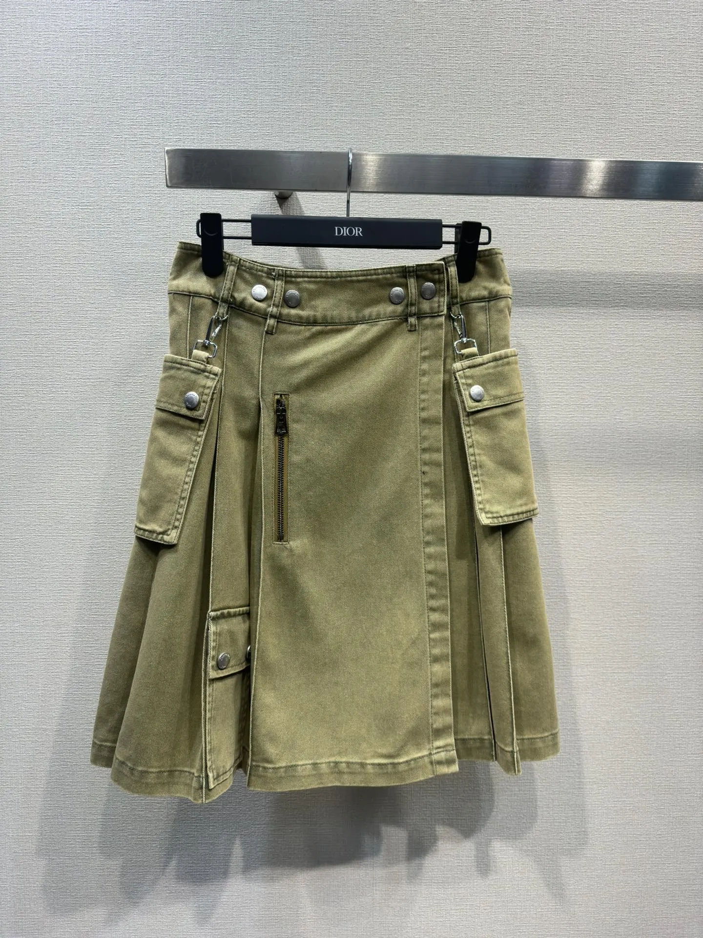 Dior 2025 オリーブグリーン デニムハーフスカート