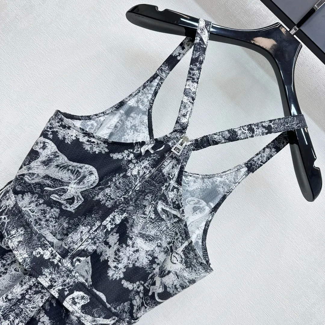 Dior 2025 黒のプリントタンクトップ ワンピース - 画像 (9)