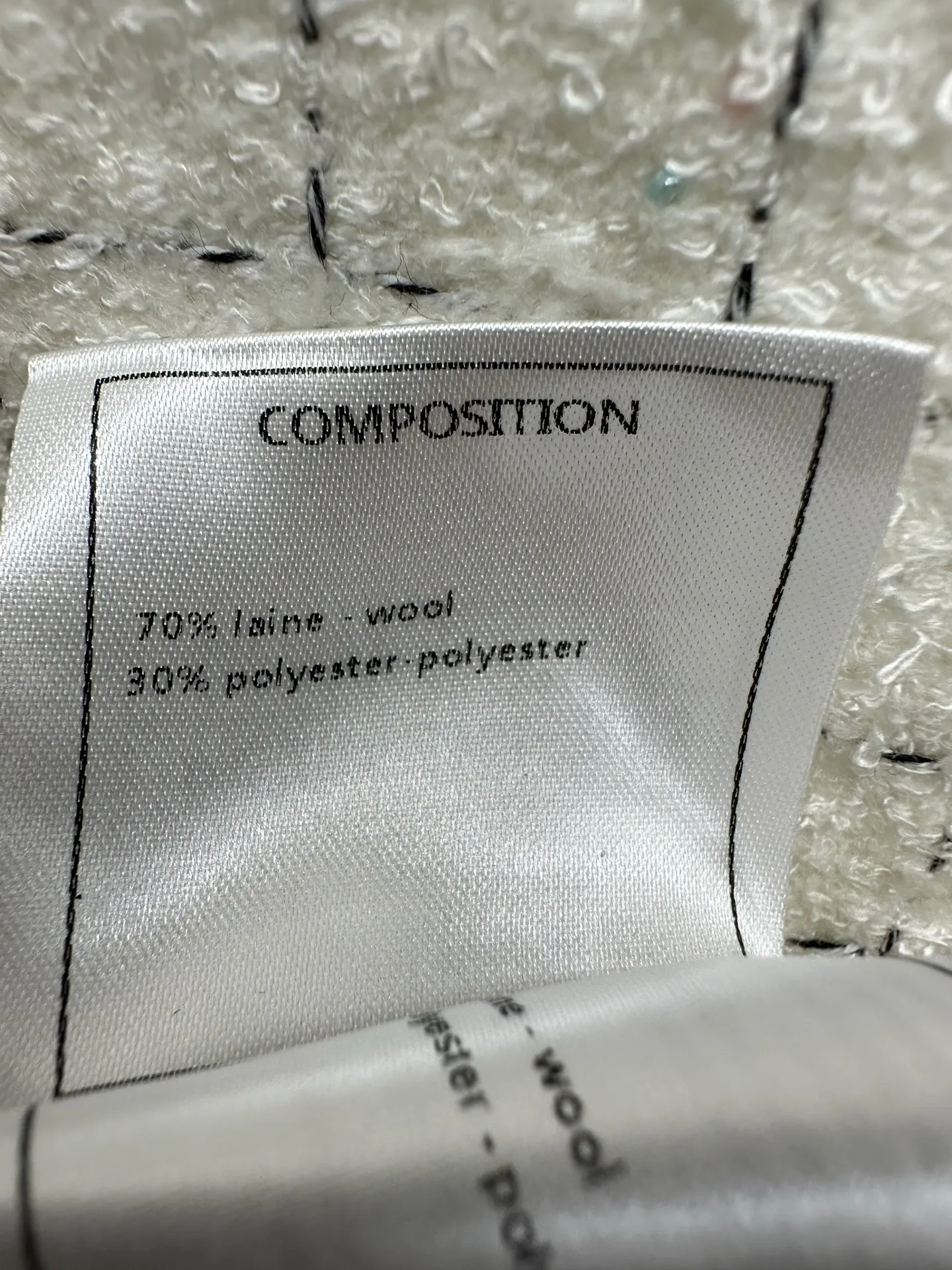 Chanel 白い小香風ドレス 半袖スタイル - 画像 (10)