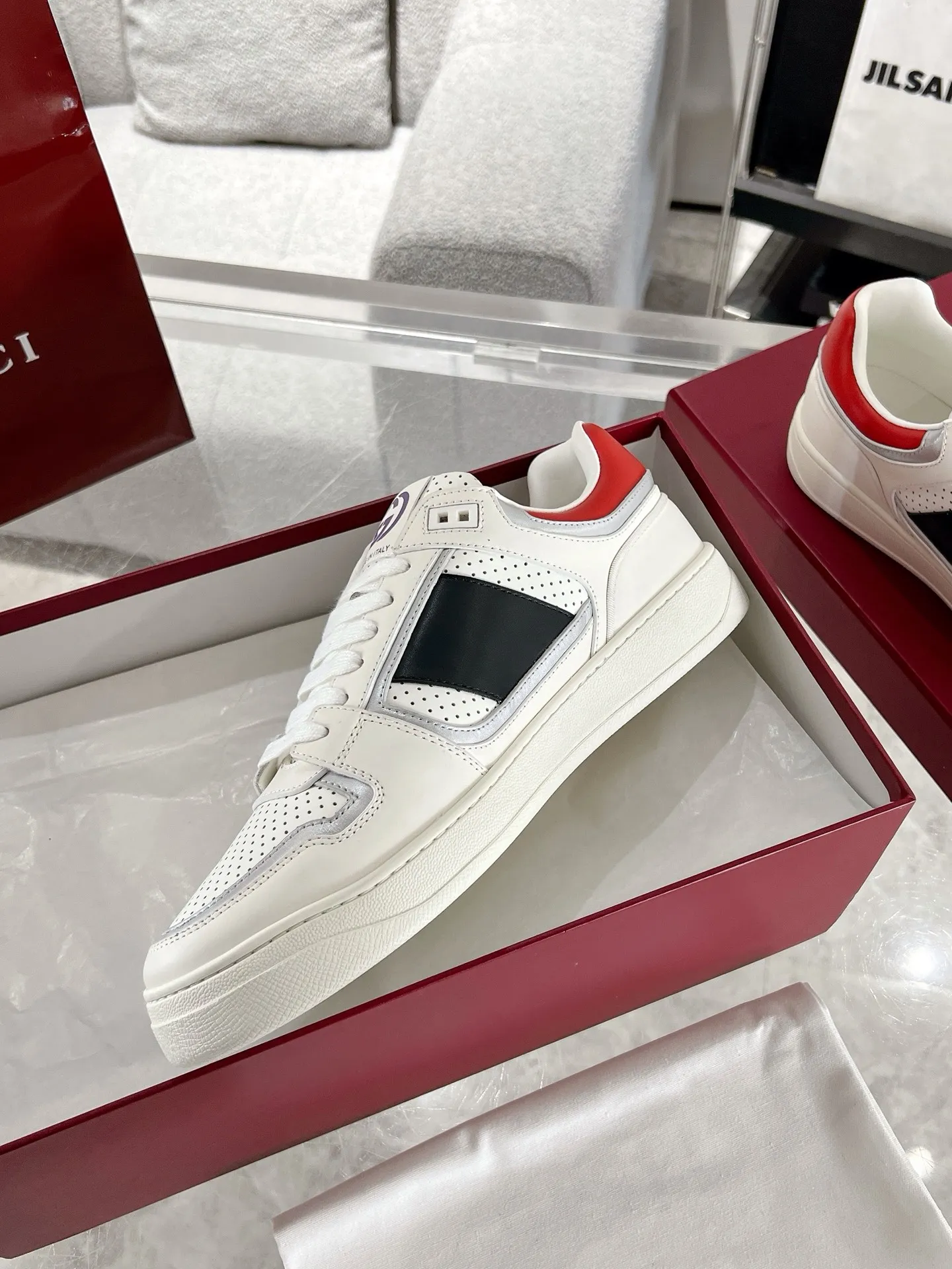 Gucci ホワイト カップル スニーカー クラシックスタイル - 画像 (4)