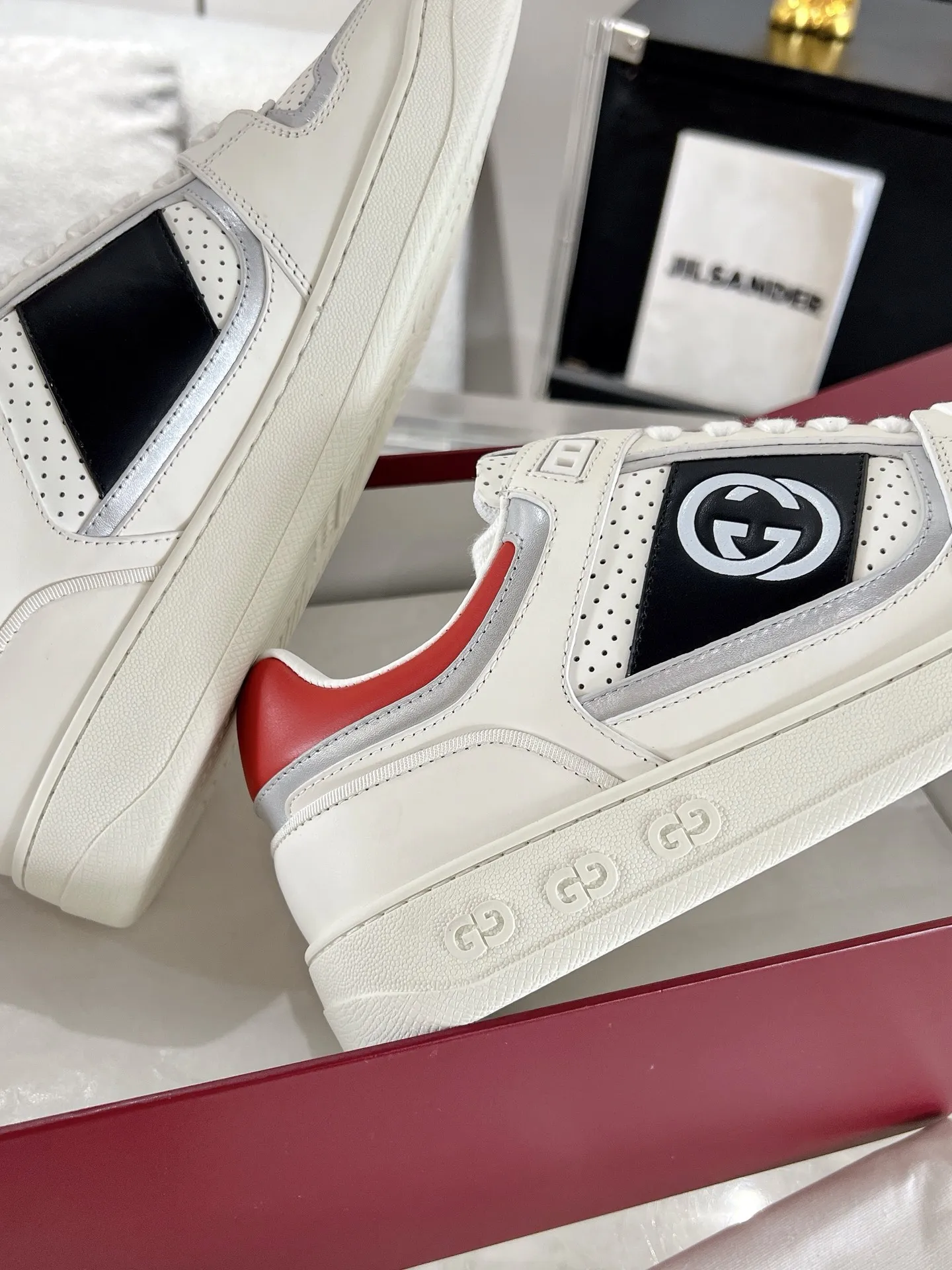 Gucci ホワイト カップル スニーカー クラシックスタイル - 画像 (7)