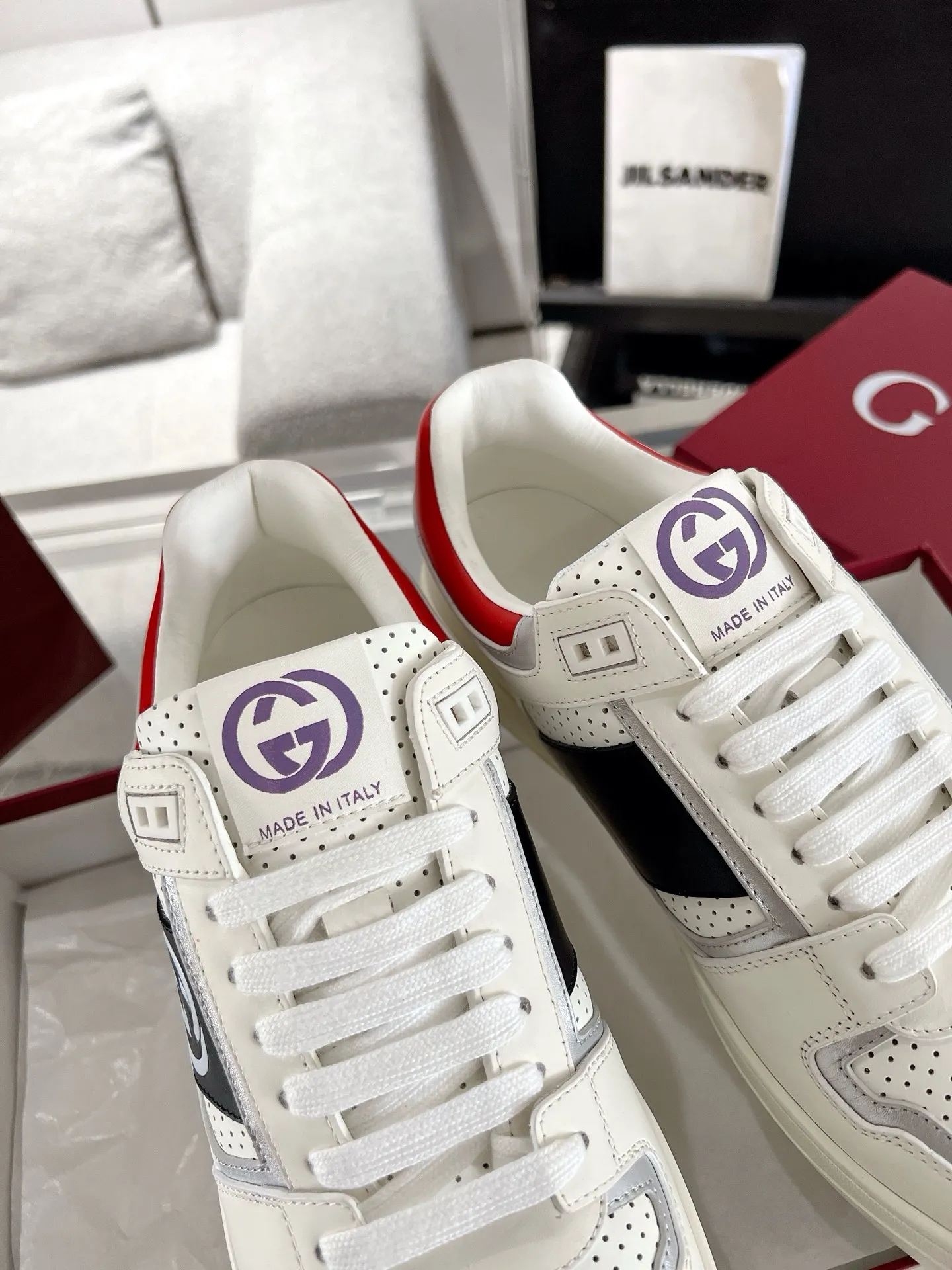 Gucci ホワイト カップル スニーカー クラシックスタイル - 画像 (8)