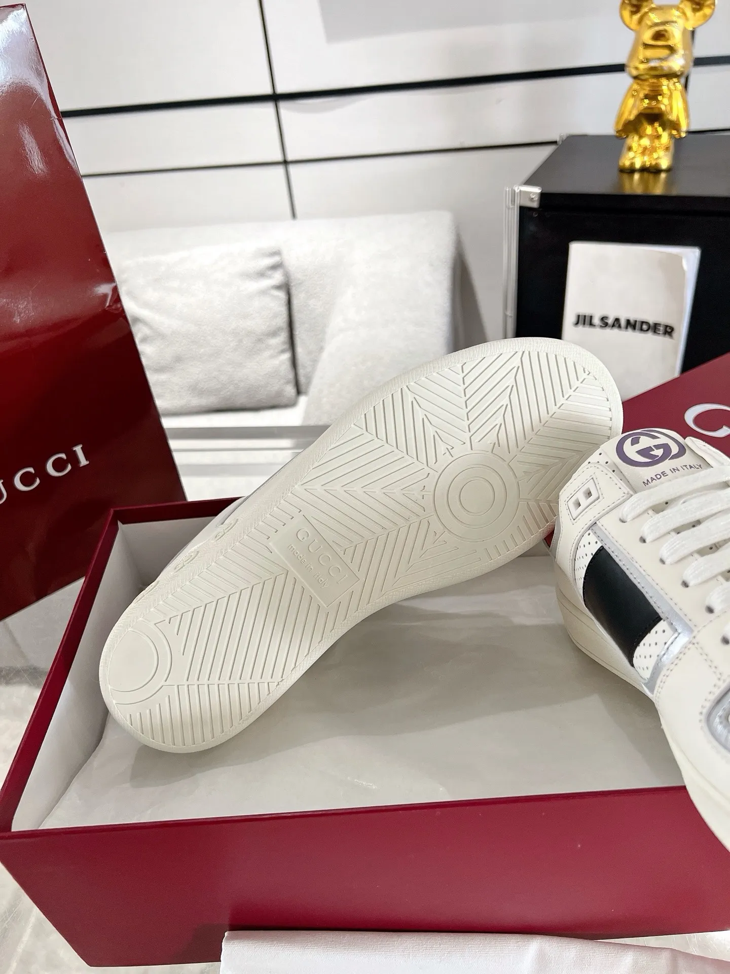 Gucci ホワイト カップル スニーカー クラシックスタイル - 画像 (10)