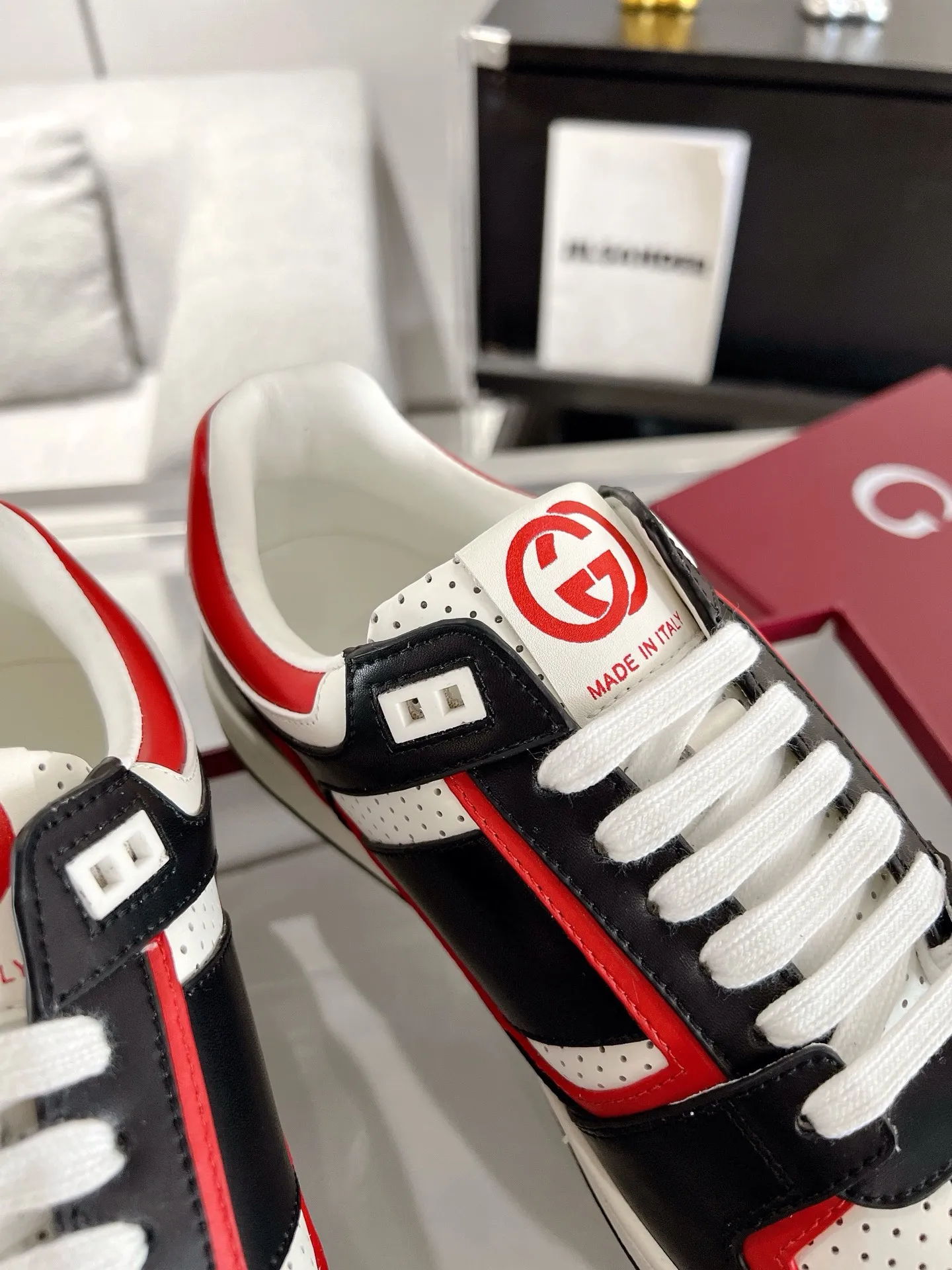 Gucci ホワイト カップル スニーカー クラシックスタイル - 画像 (7)