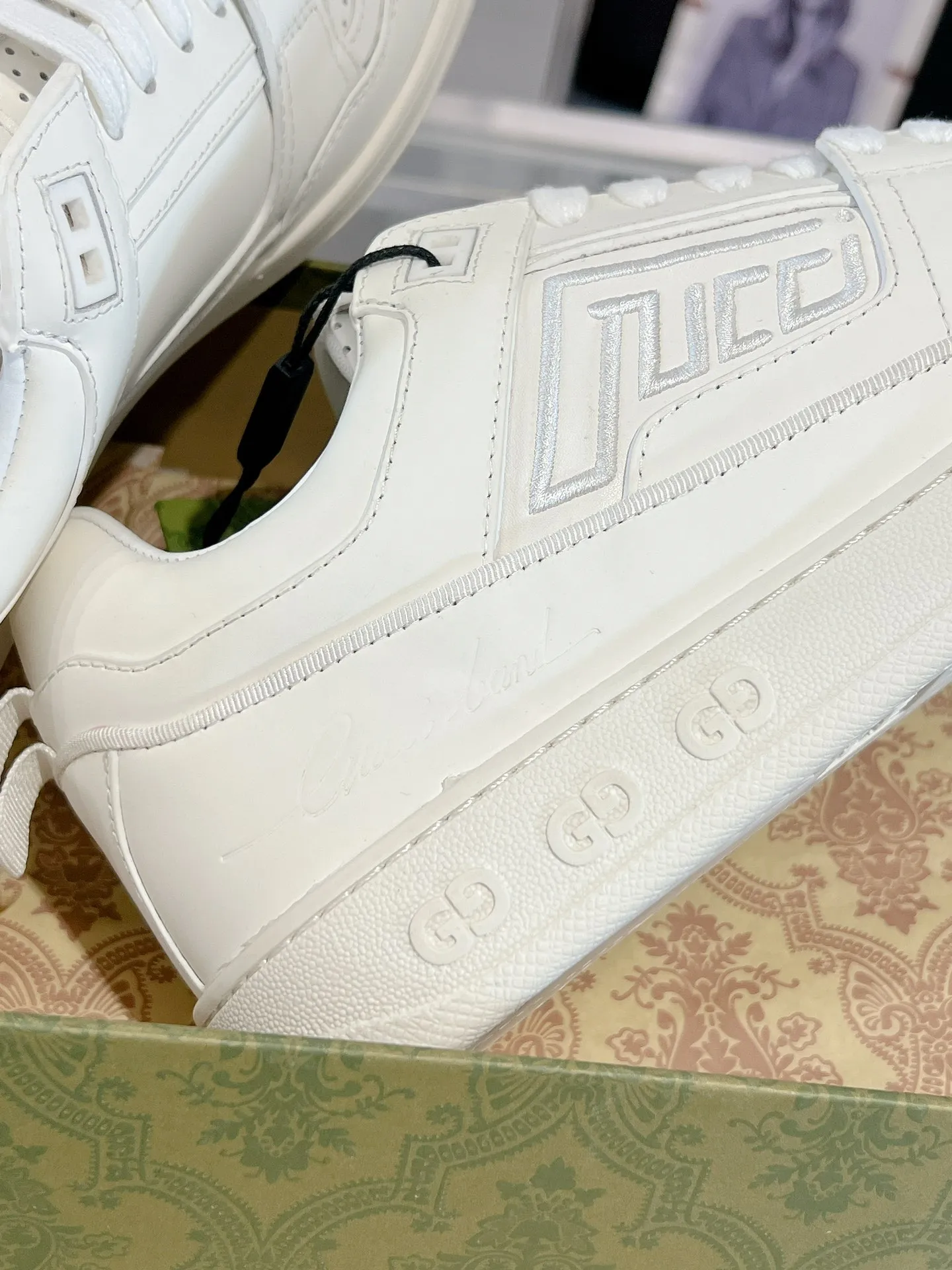 Gucci ホワイト カップル スニーカー クラシックスタイル - 画像 (8)