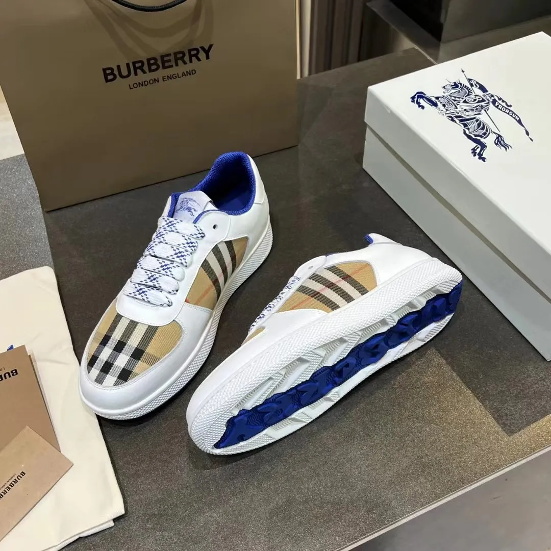 BURBERRY ホワイトチェックスニーカー 新作 - 画像 (8)
