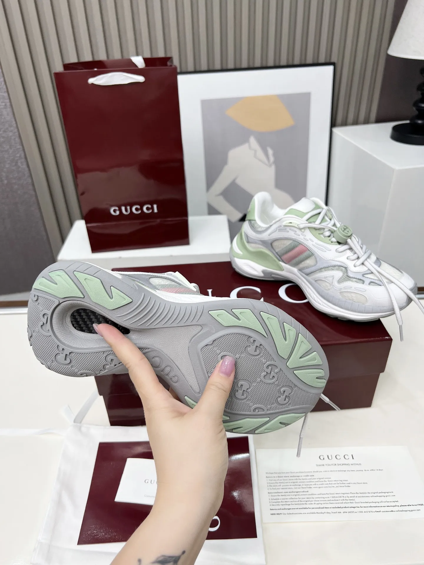 Gucci 2.0スニーカー ホワイト カモフラージュ - 画像 (8)