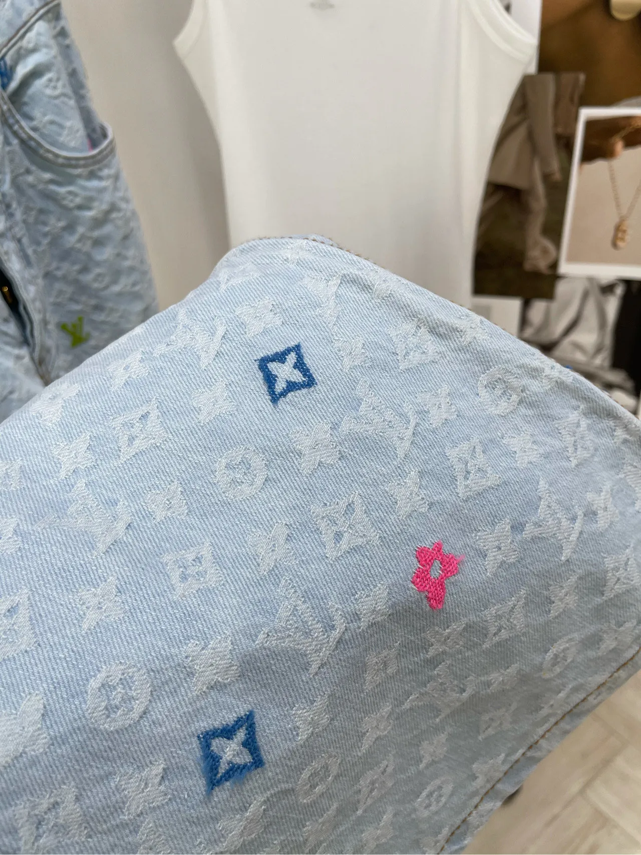 Louis Vuitton 水色クローバージャカードデニムパンツ - 画像 (7)