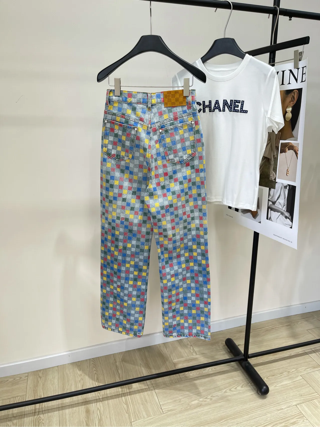 Louis Vuitton カラフルモザイク デニム長ズボン - 画像 (8)