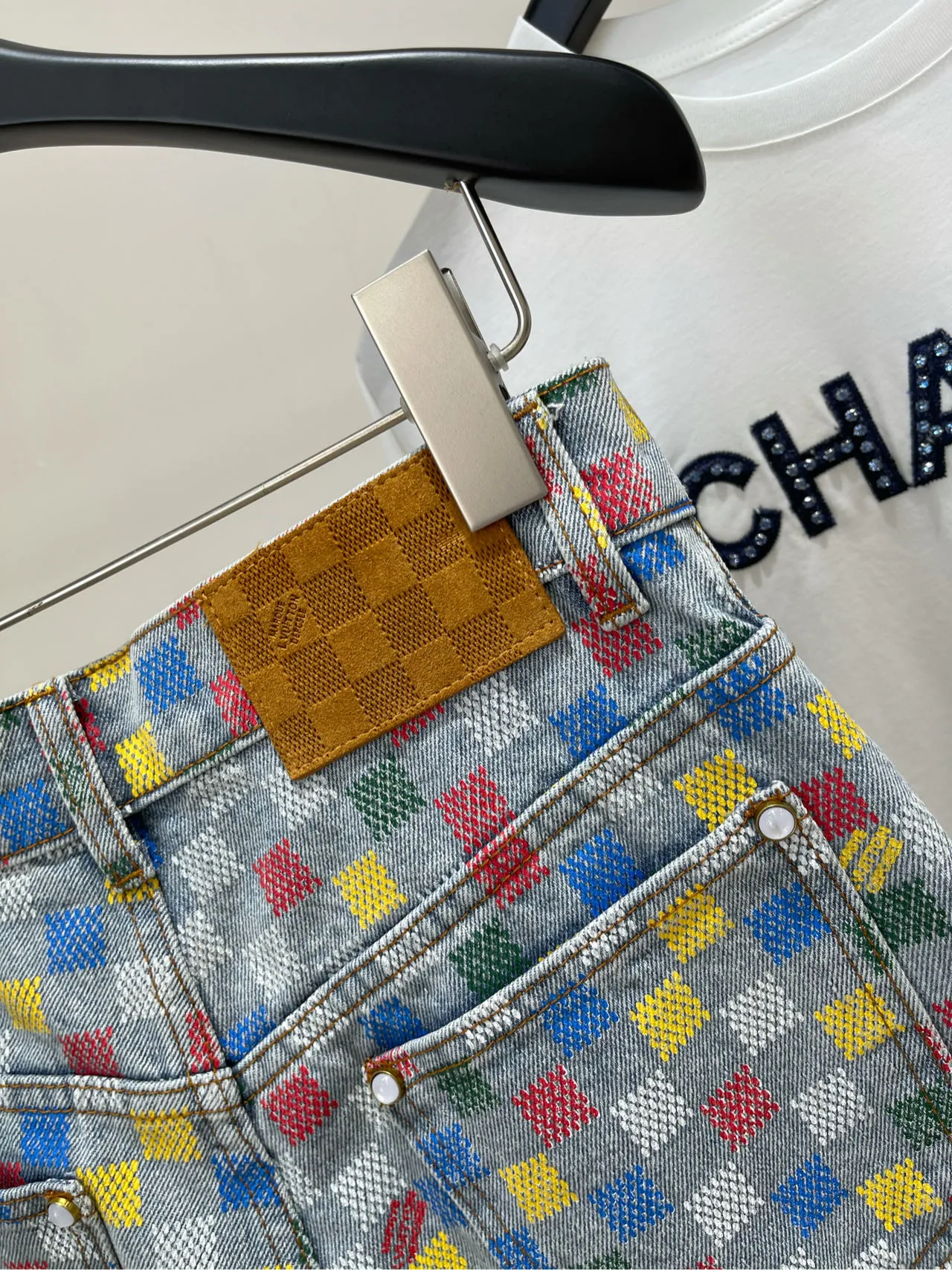 Louis Vuitton カラフルモザイク デニム長ズボン - 画像 (10)