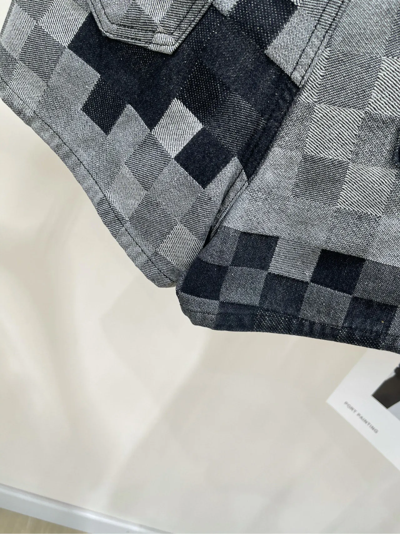 Louis Vuitton グレー黒チェック柄デニムショーツ - 画像 (10)