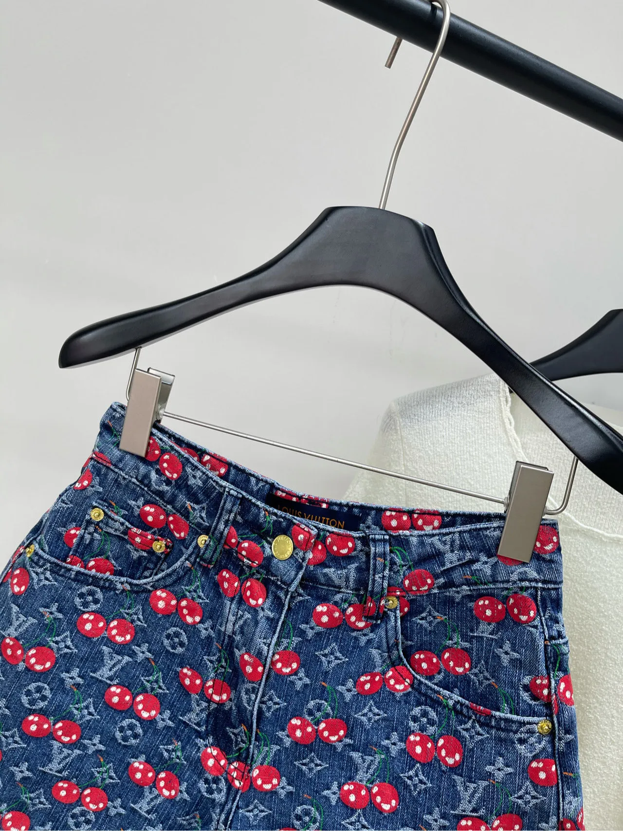 Louis Vuitton ダークブルーチェリーデニムショートパンツスリムスタイル - 画像 (3)