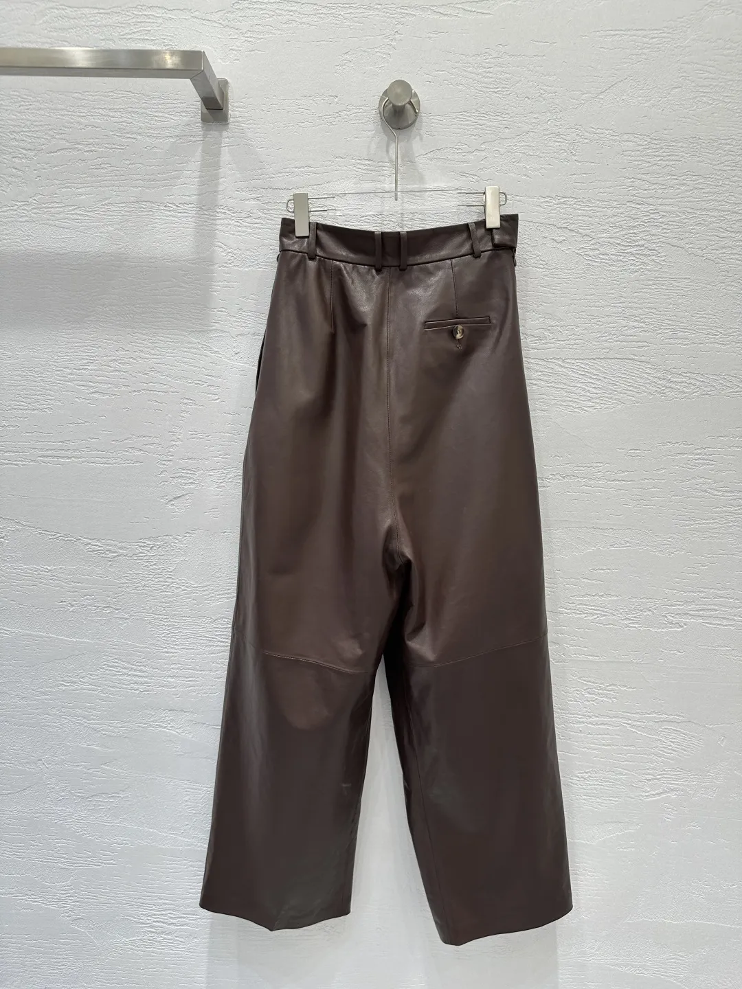 Loewe 25 ダークブラウン 復古モダン 垂褶ワイドパンツ - 画像 (7)
