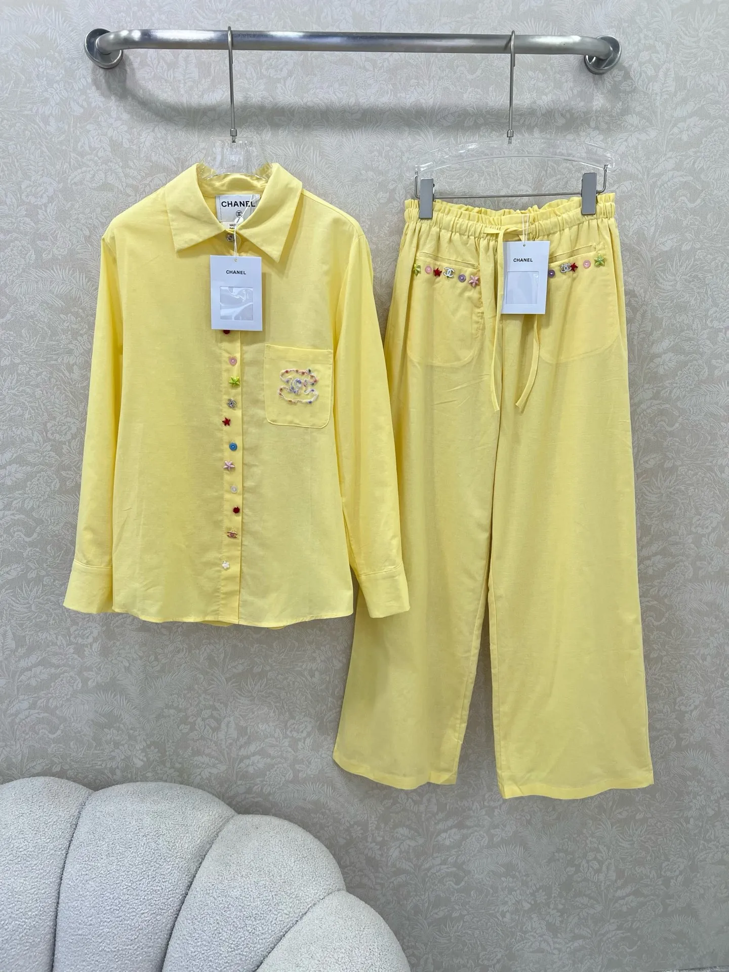 Chanel イエロー小香25新款ワイドパンツ - 画像 (10)