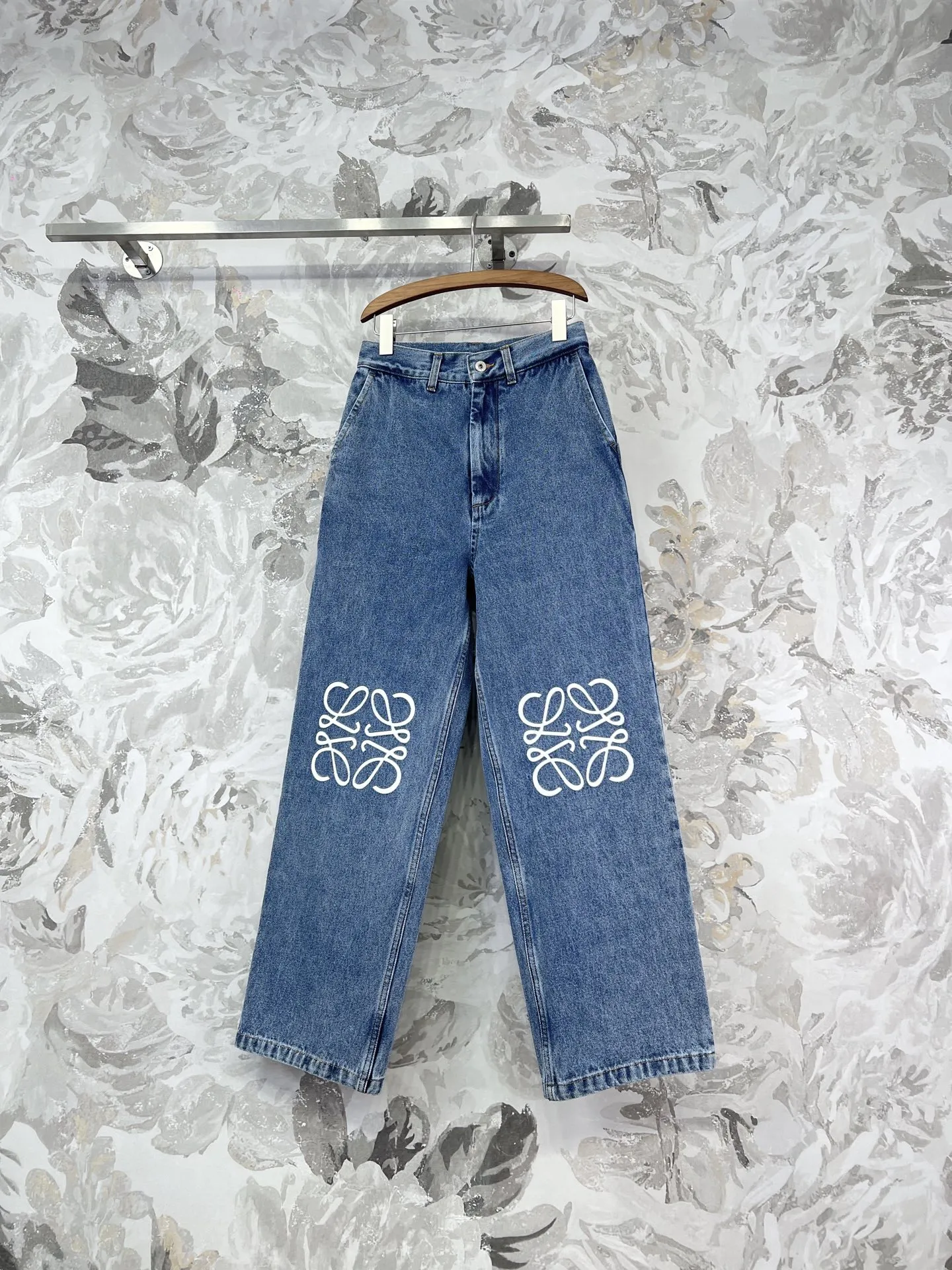 Loewe レーザーカットブルーデニムパンツ