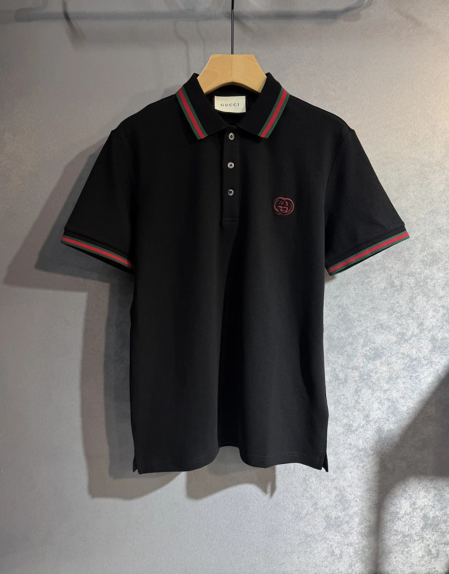 GUCCI 25SS新款ポロシャツ黒白